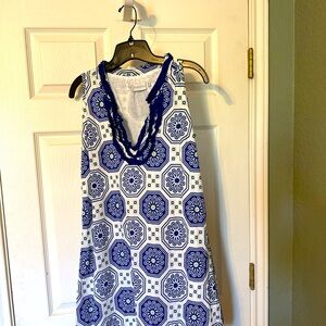 Tracy Negoshian Resort wear beachy shift dress, size L